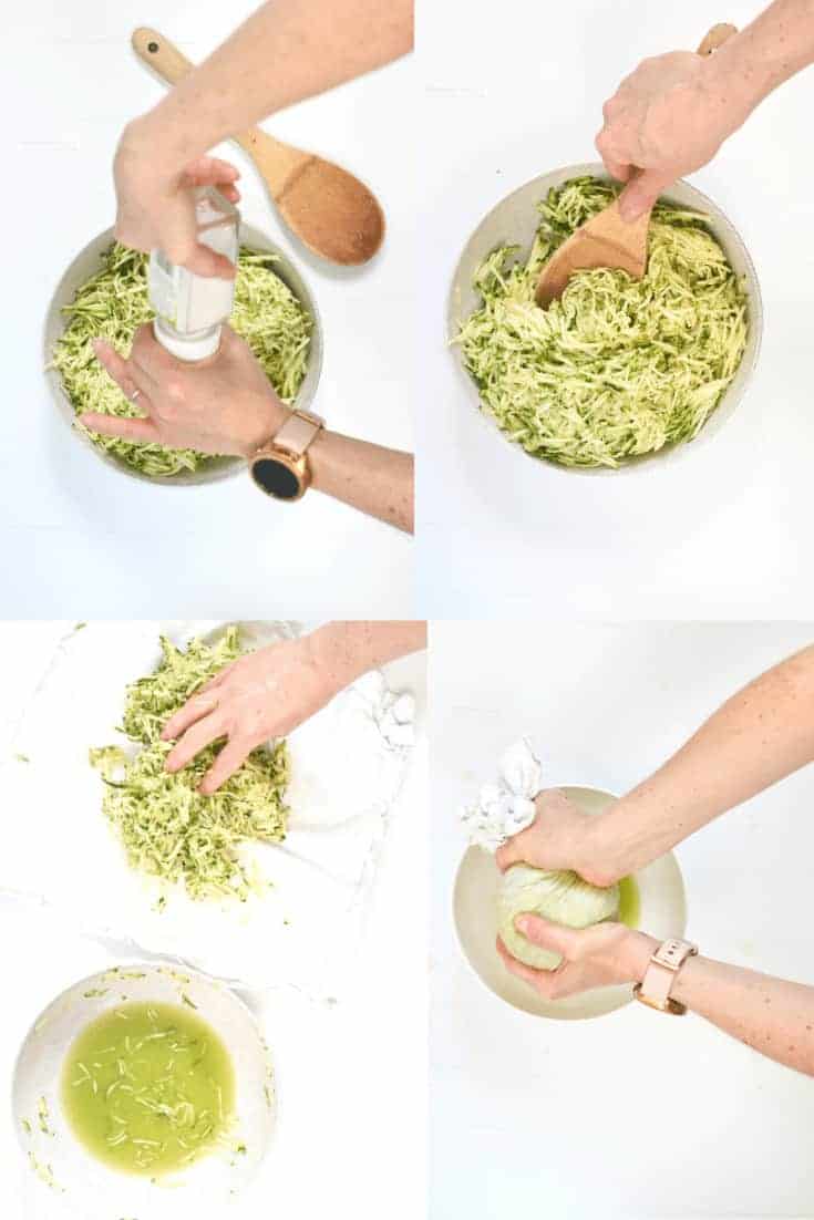 How to drain zucchini for zucchini fritters