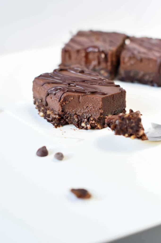 No Bake Chocolate CheeseCake Easy + Healthy + Vegan