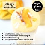 Vegan mango smoothie