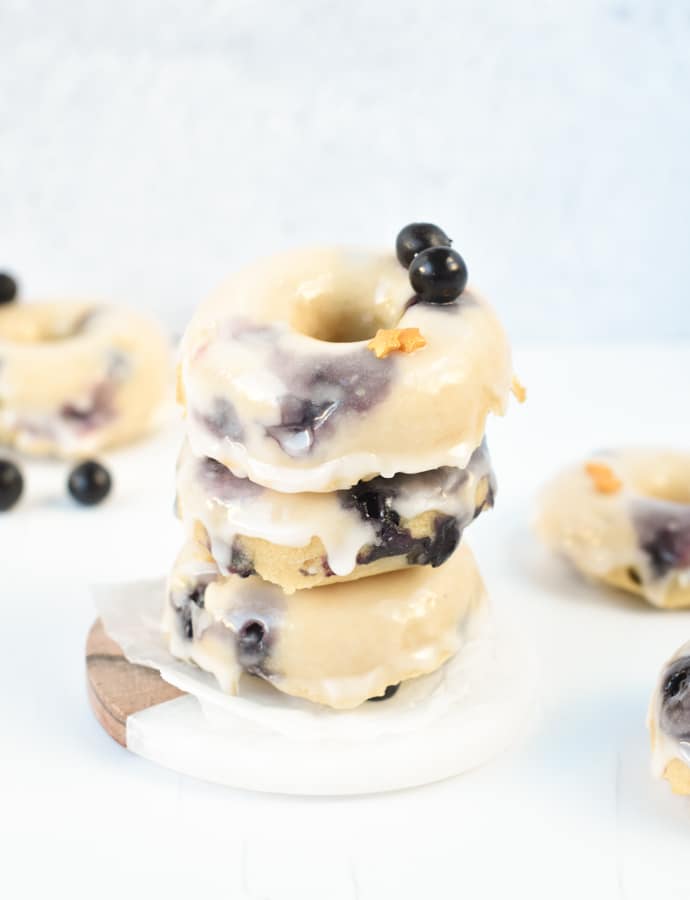 baked blueberry donuts