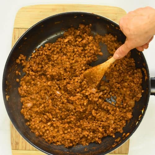Cooking Lentil Taco Meat