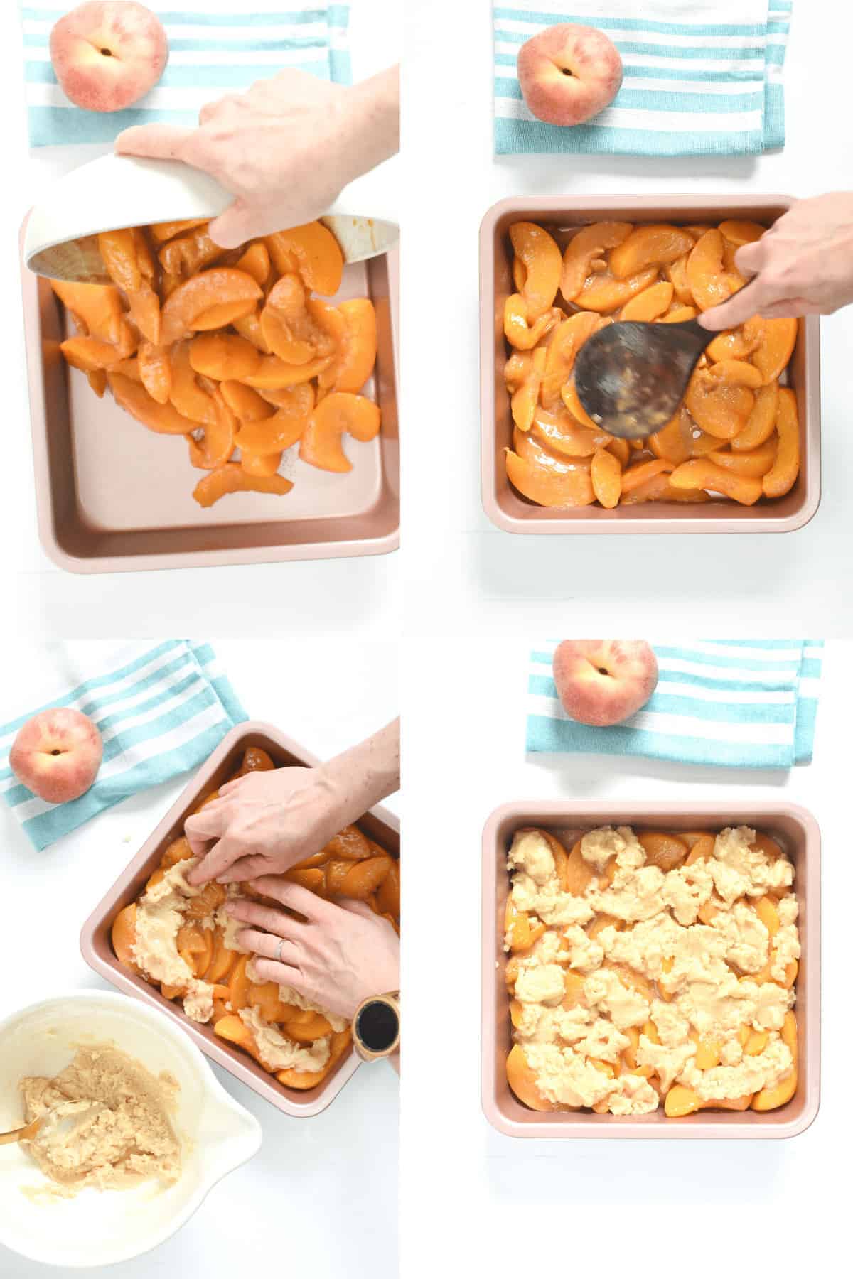 How to make gluten free peach cobbler