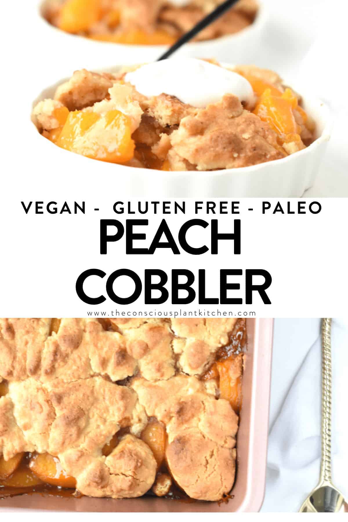 Vegan Gluten free Peach Cobbler recipe