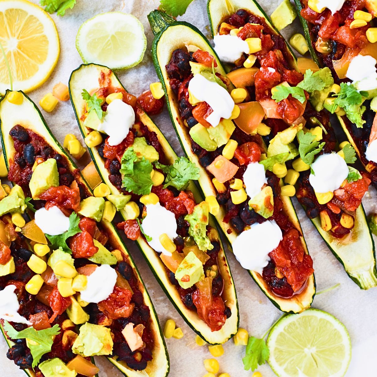 Vegan Stuffed Zucchini Boats
