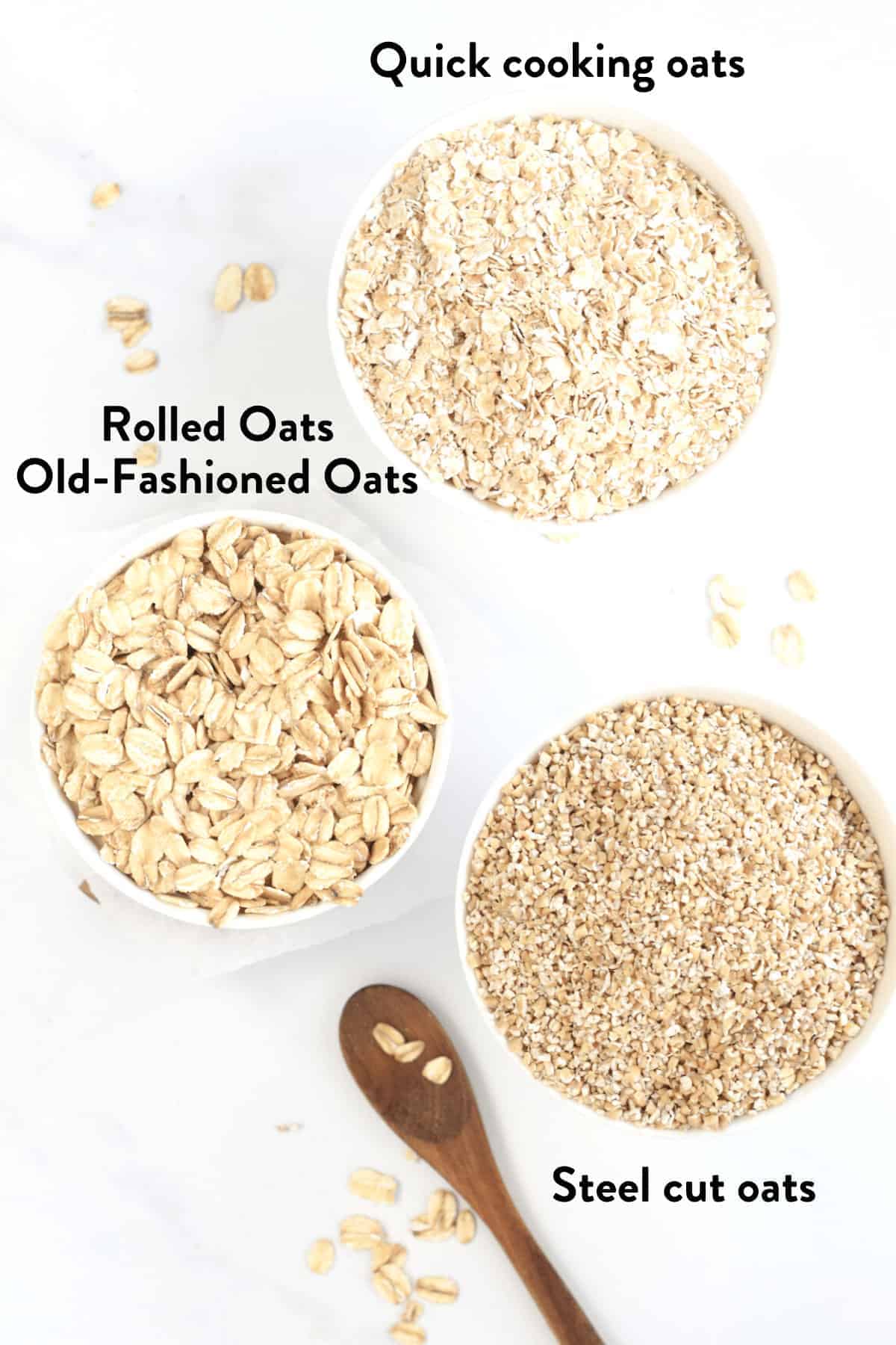 different kinds of oats