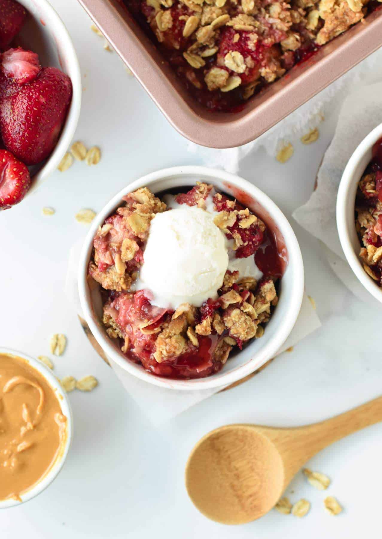 Healthy Strawberry Crumble