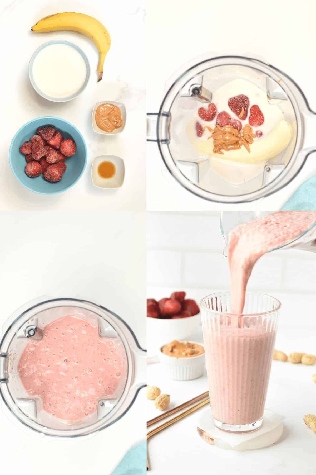 Recipe: Strawberry Peanut Cashew Sun Butter Smoothie Featuring the