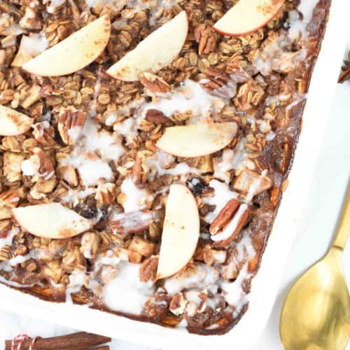 Baked Apple Oatmeal (Healthy, Vegan)