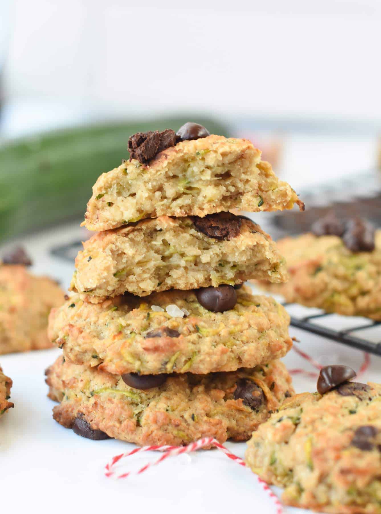 Stacked Gluten-free Zucchini Cookies