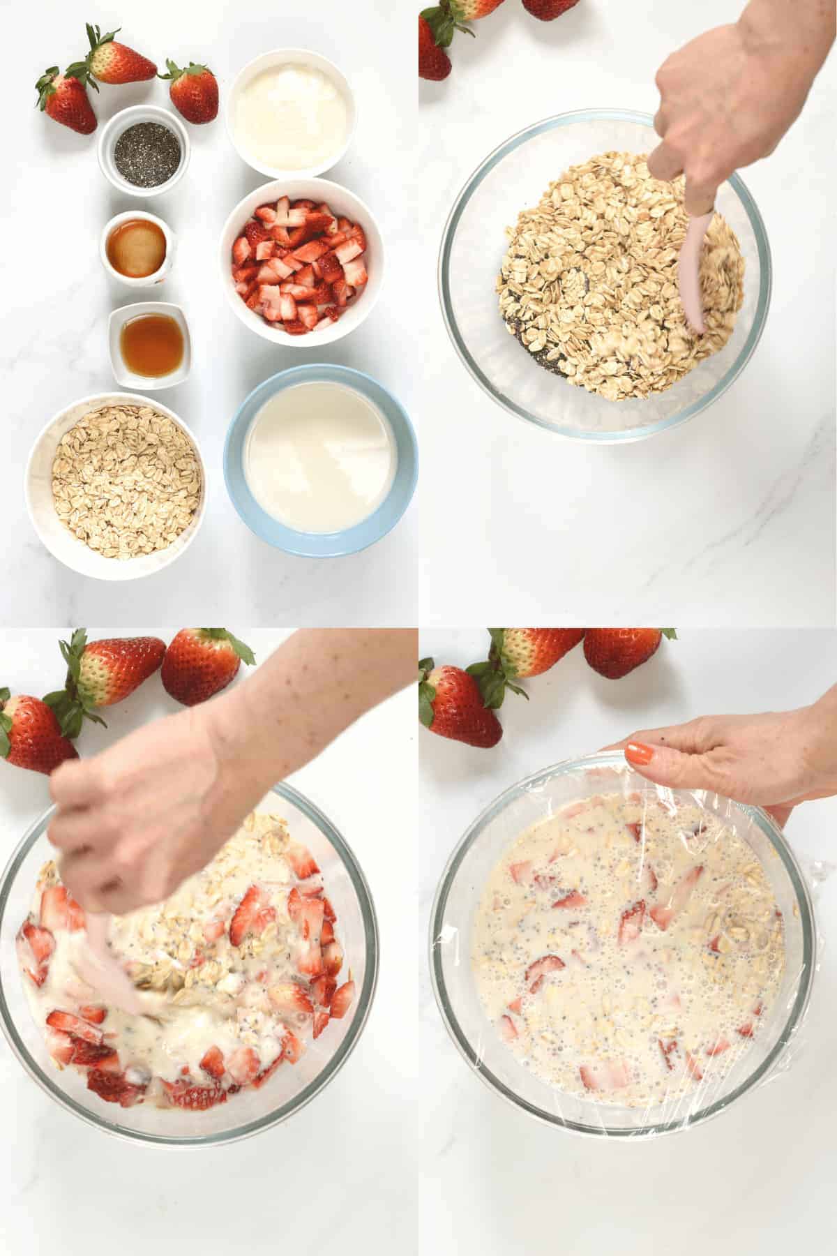 How to make Strawberry Cheesecake Overnight Oats