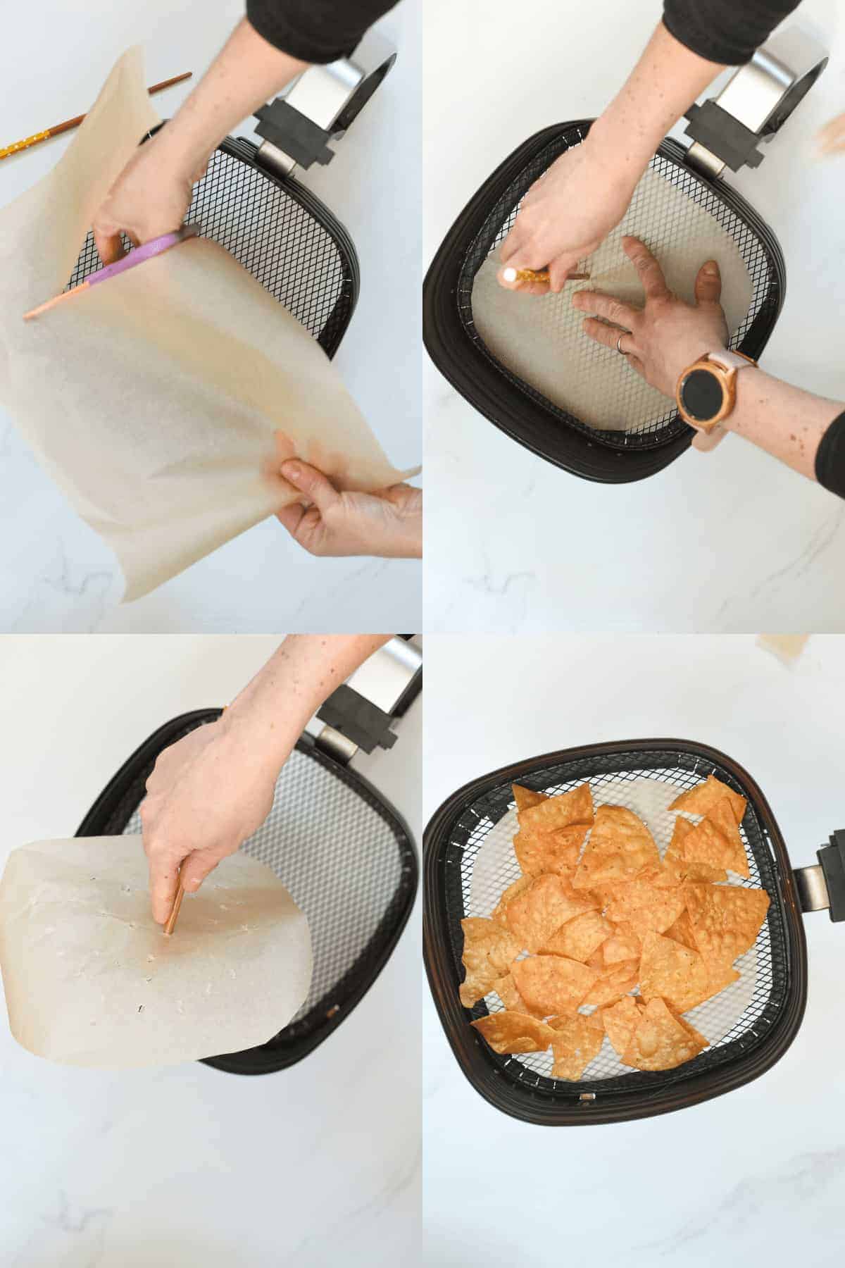 How To cut parchment paper for air fryer