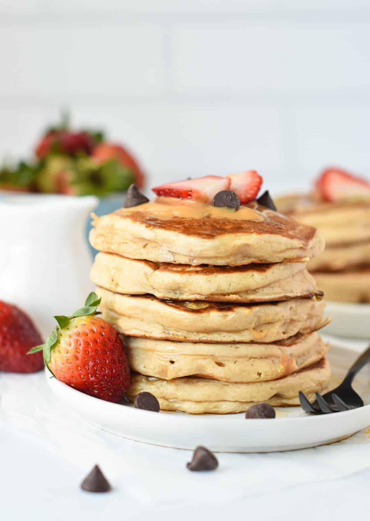 Protein Powder Pancakes on a plate.