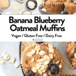 Banana Blueberry Oat muffins