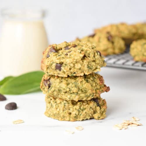 Spinach Cookies (No Eggs, No Dairy)