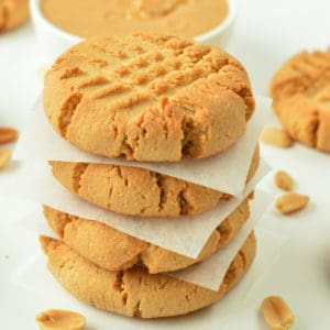 5-Ingredient Almond Flour Peanut Butter Cookies (No Eggs)