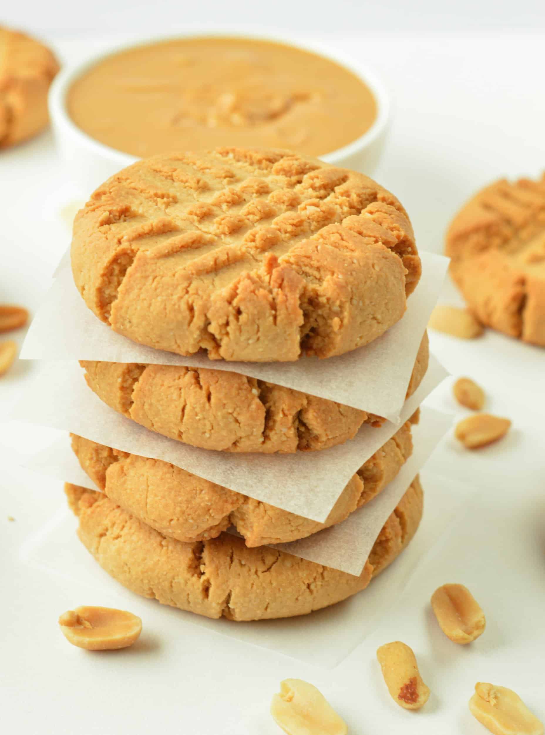 Peanut Butter Cookies with Almond Flour