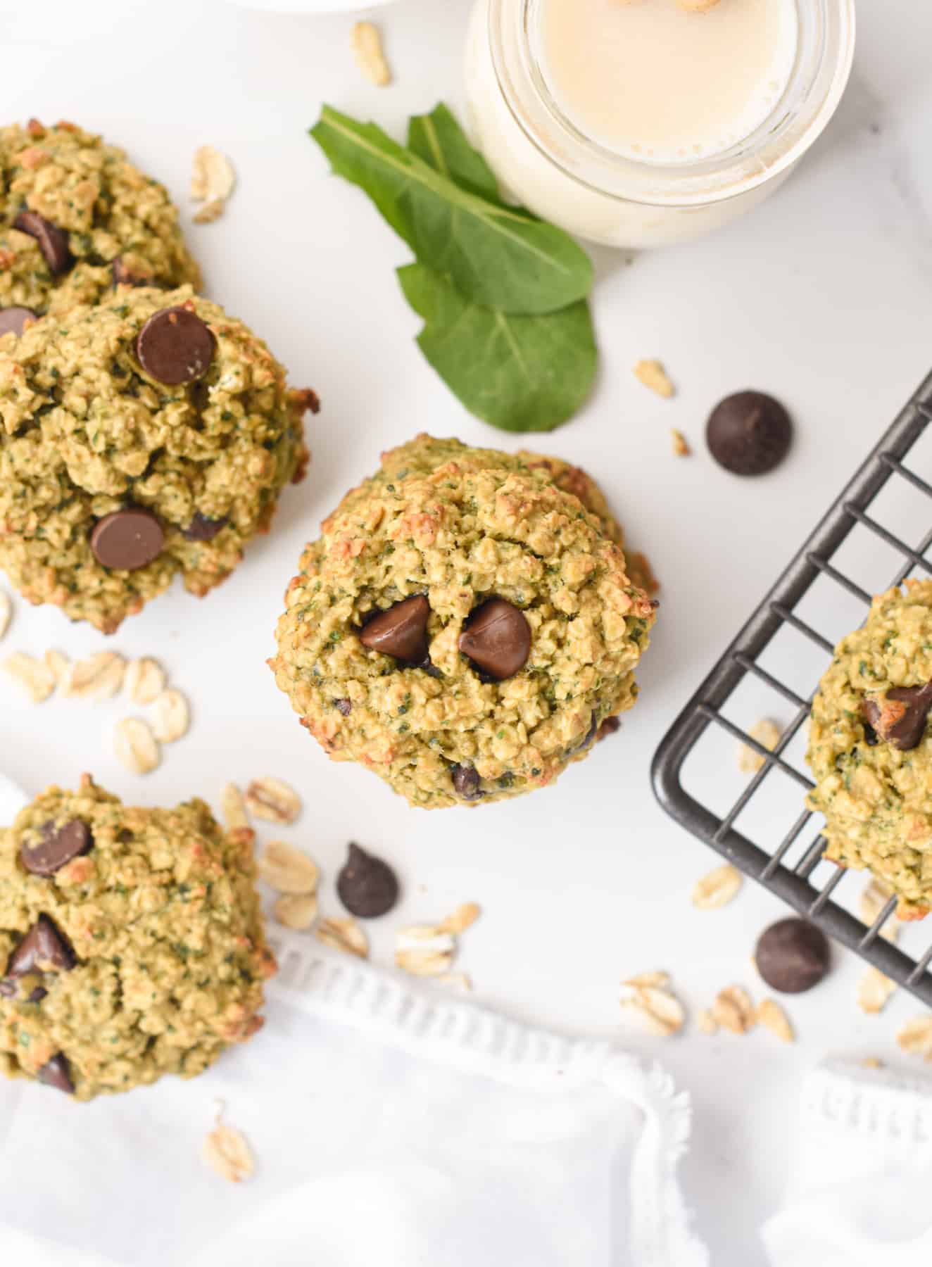 Spinach Oatmeal Cookies