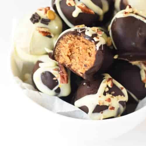 Pumpkin Spice Truffles (Healthy, Dairy-free)