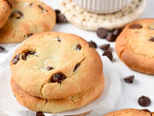 Almond Flour Chocolate Chips Cookies - The Conscious Plant Kitchen