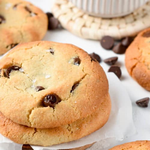 Almond Flour Chocolate Chips Cookies - The Conscious Plant Kitchen