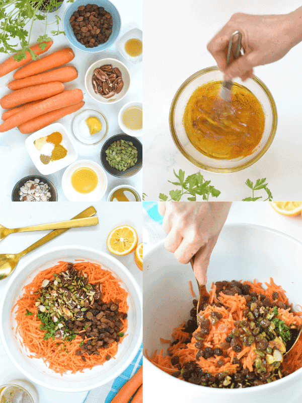 How to make Carrot Raisins Salad in a few pictures.