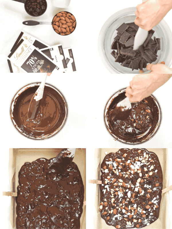 How to make Chocolate Almond Bark in a few pictures.