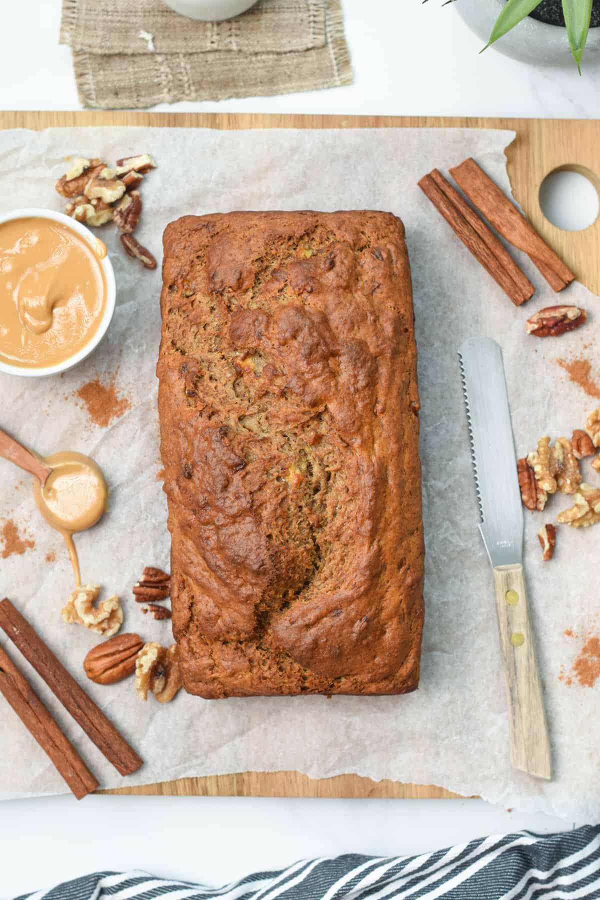 Vegan Banana Bread sugar free low sugar ultra moist plant based banana bread