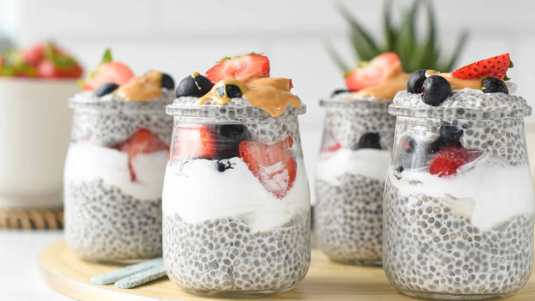 3 Ingredient Chia Pudding with Almond Milk Low Carb Vegan Dairy free