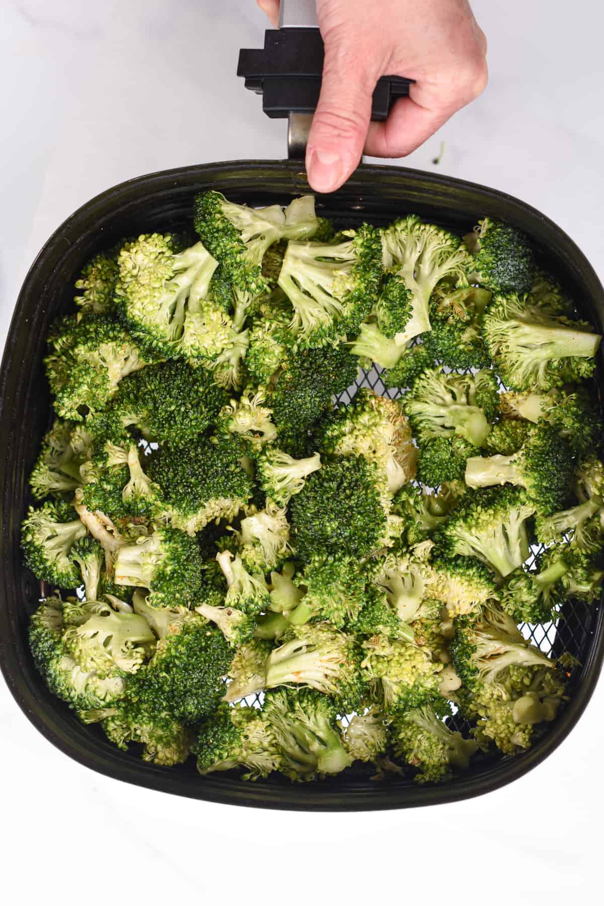 Air Fryer Broccoli Recipe vegan easy air fryer recipe