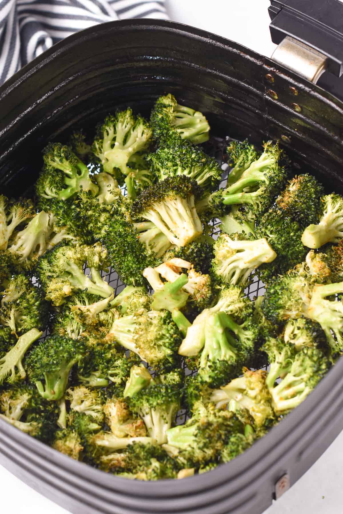Air Fryer Broccoli Recipe vegan easy air fryer recipe