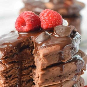 Chocolate Protein Pancakes (No Eggs, 12g Protein)