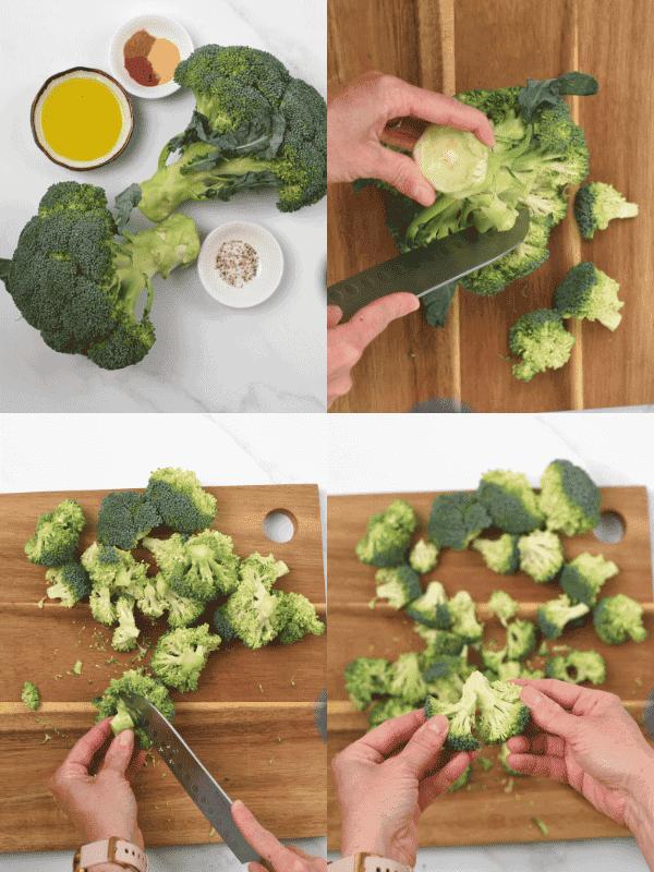 How to cut broccoli into florets