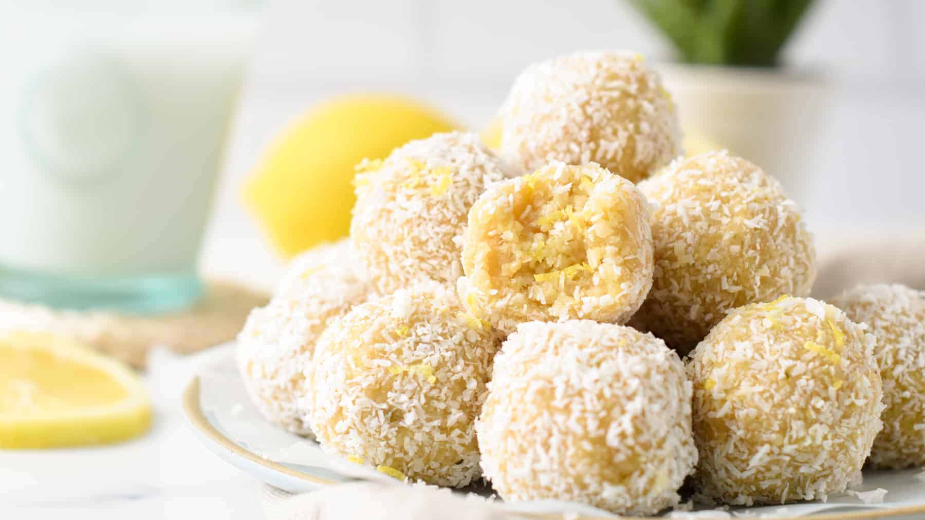 Lemon Energy Balls No Bake Healthy Energy Balls Vegan Gluten free