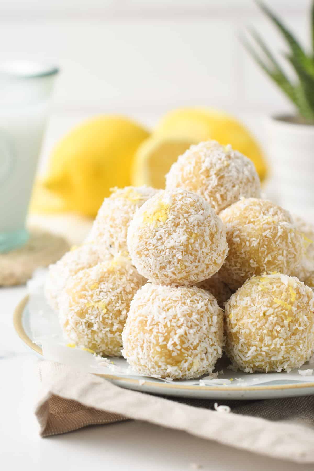 Lemon Energy Balls No Bake Healthy Energy Balls Vegan Gluten free