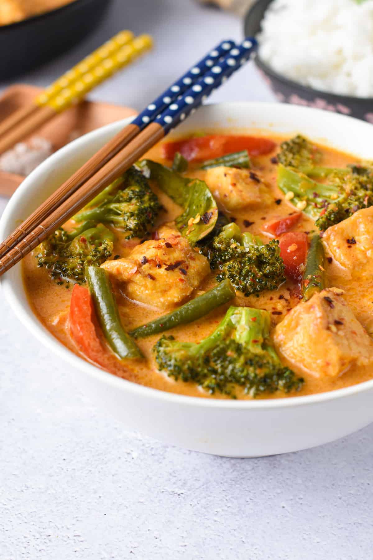 Tofu Red Curry Vegan Thai Curry with Tofu Vegetable