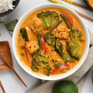 Tofu Red Curry Vegan Thai Curry with Tofu Vegetable