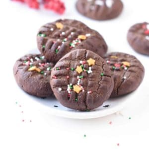 Chocolate Peanut Butter Cookies (Vegan, Gluten-Free)