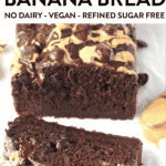 Chocolate Peanut Butter Banana Bread Vegan