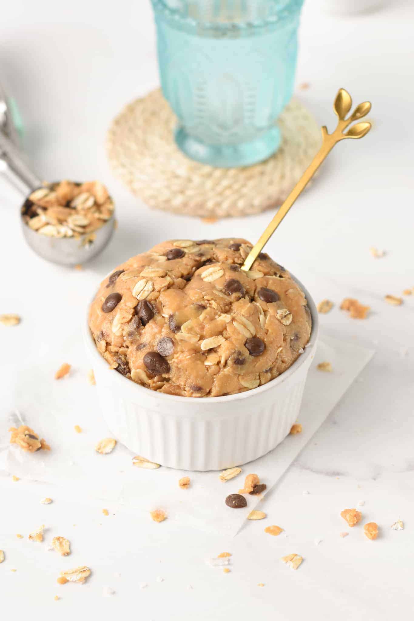 Edible Oatmeal Cookie Dough Healthy 5 ingredients Vegan