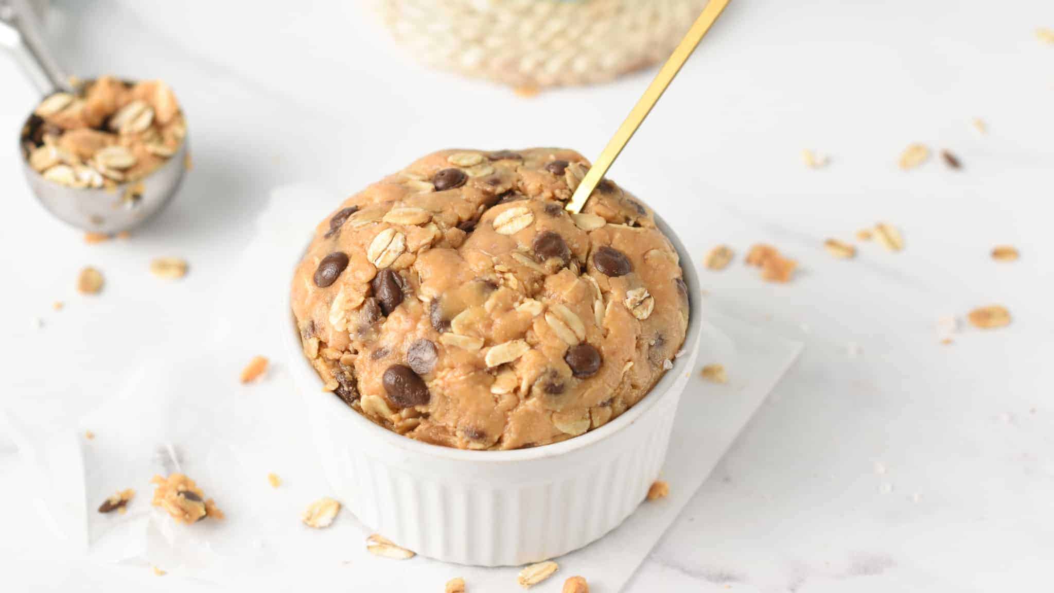 Edible Oatmeal Cookie Dough Healthy 5 ingredients Vegan
