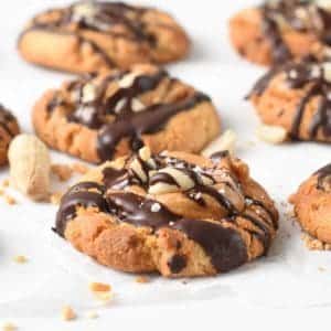 Peanut Butter Snickers Cookies (Vegan, Refined Sugar-free)