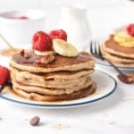 Banana Protein Pancakes vegan egg free 4 ingredient sugar free