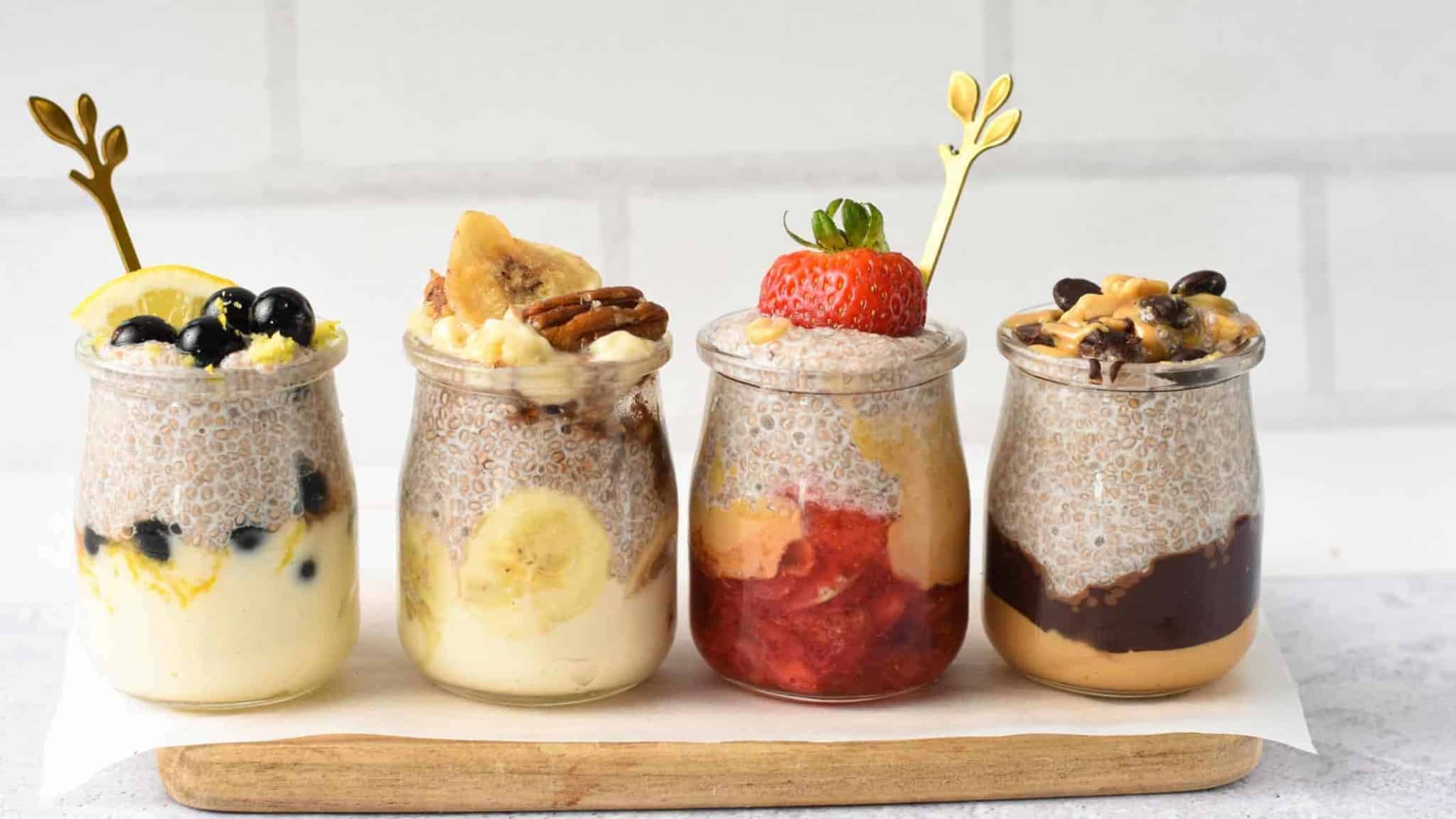 Berry Banana Chia Seed Pudding Breakfast Jar Recipe