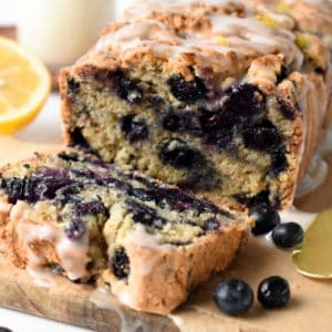 Healthy Blueberry Bread (No Eggs, No Dairy, No Gluten)