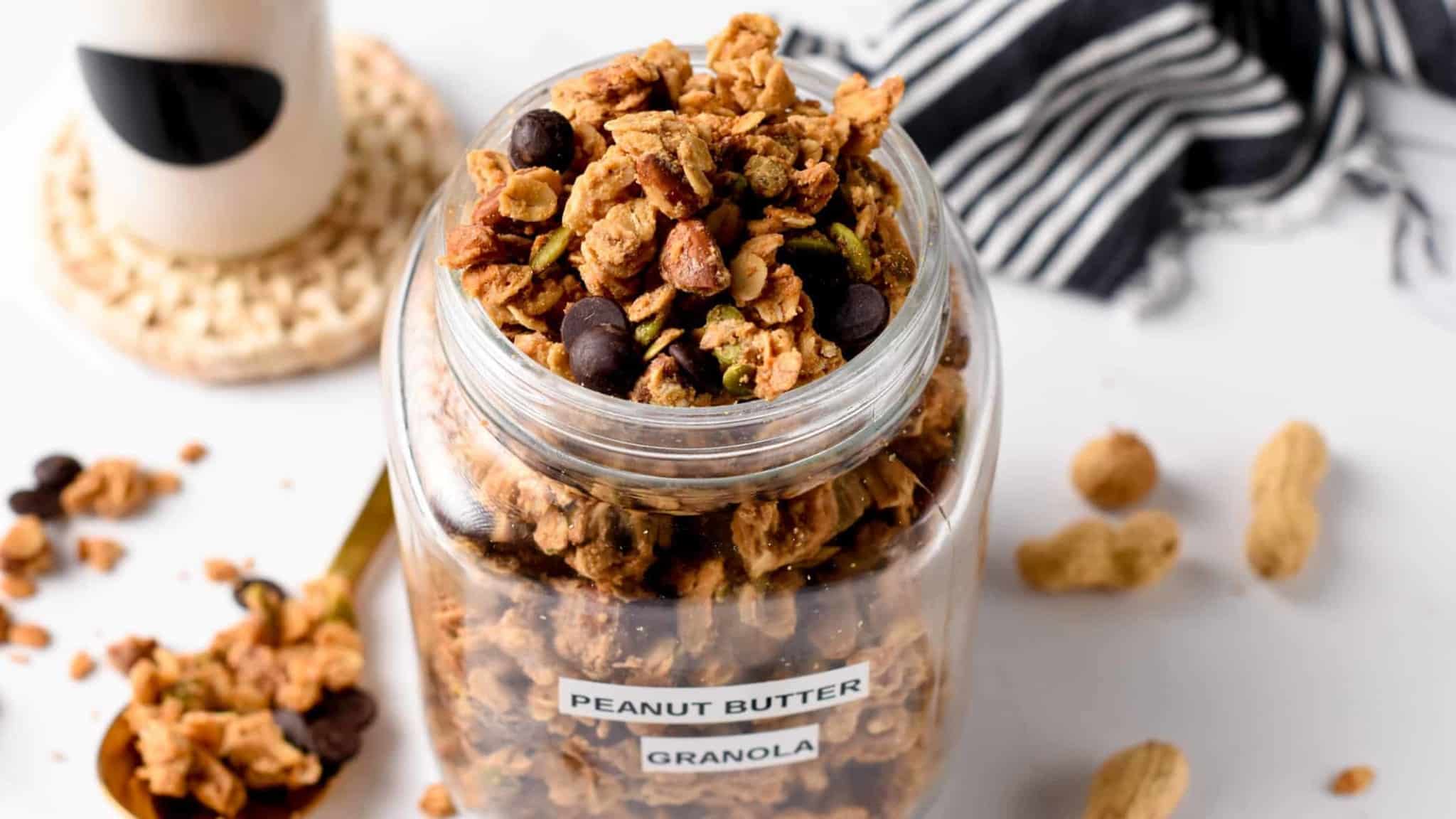 Peanut Butter Granola Recipe - The Conscious Plant Kitchen