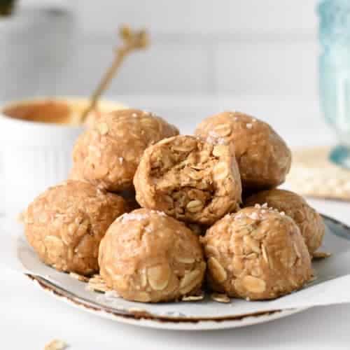 3 ingredient Peanut Butter Oatmeal Balls