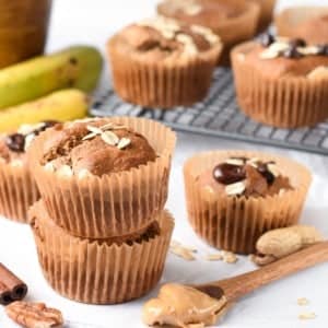 Banana Peanut Butter Oatmeal Muffins