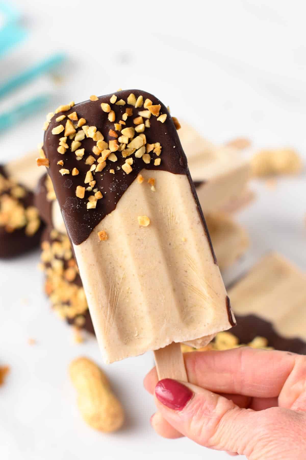 Healthy Peanut Butter Popsicles