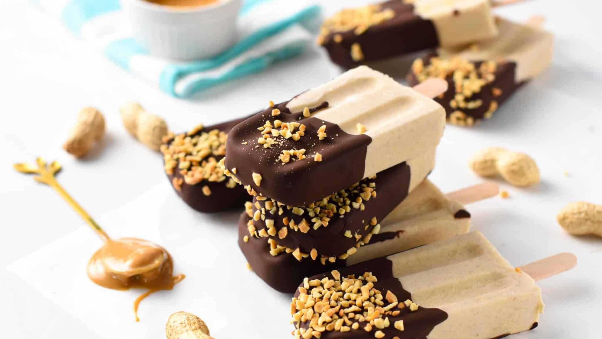 Healthy Peanut Butter Popsicles
