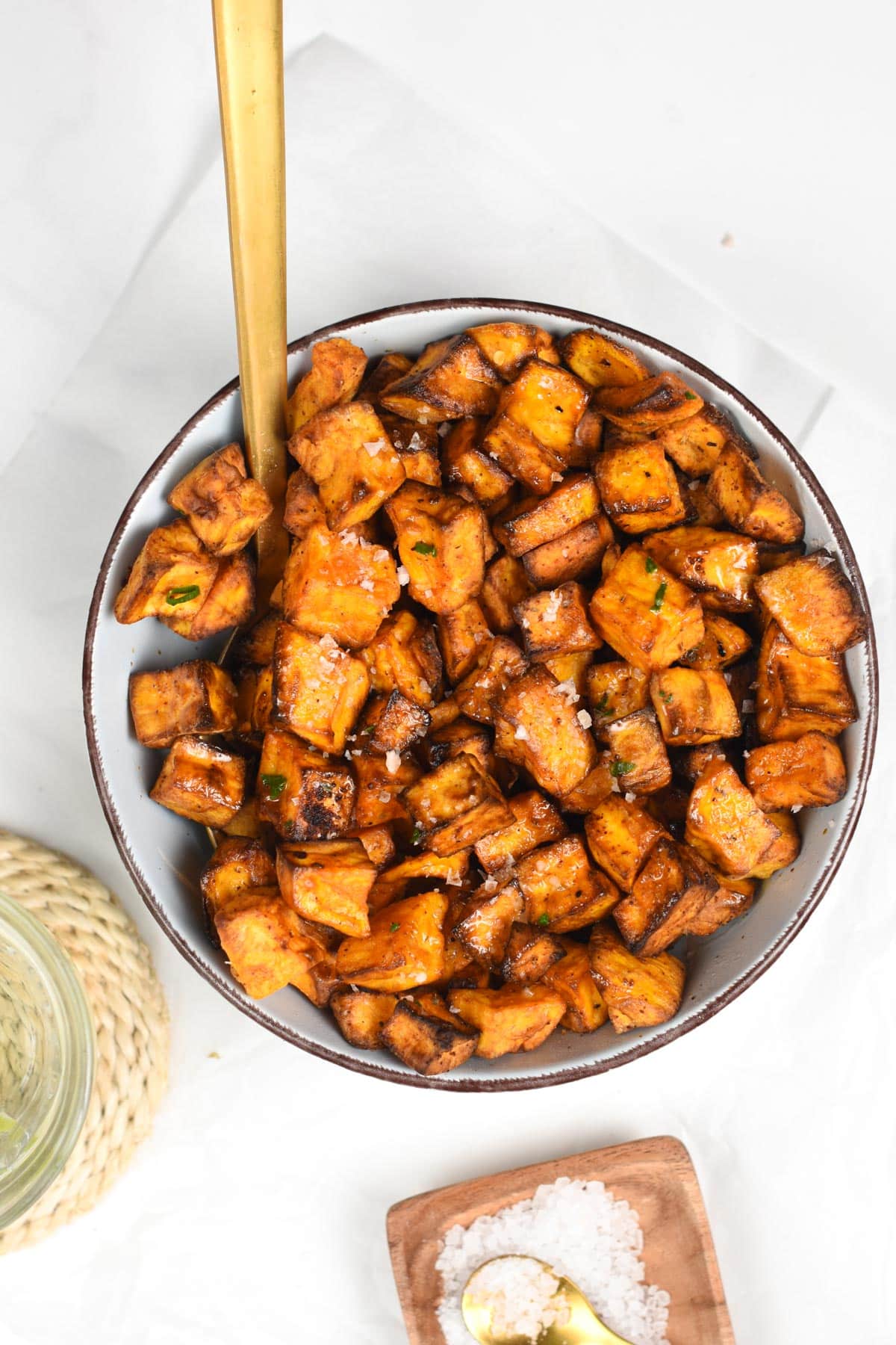 Air Fryer Sweet Potato Cubes - Healthful Blondie